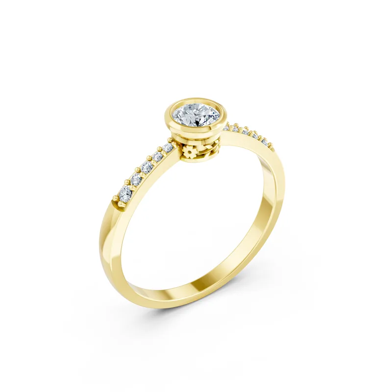 18K Gold Diamond Engagement Ring (R298) – Rings by Ivanka & Co