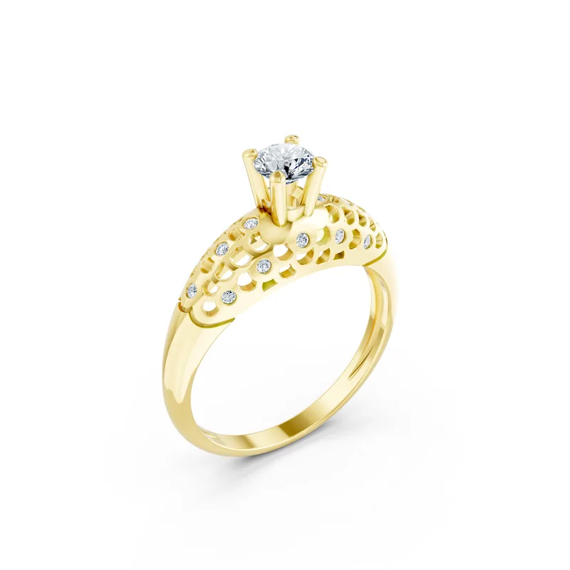 18K Gold Diamond Engagement Ring (R299) – Rings by Ivanka & Co