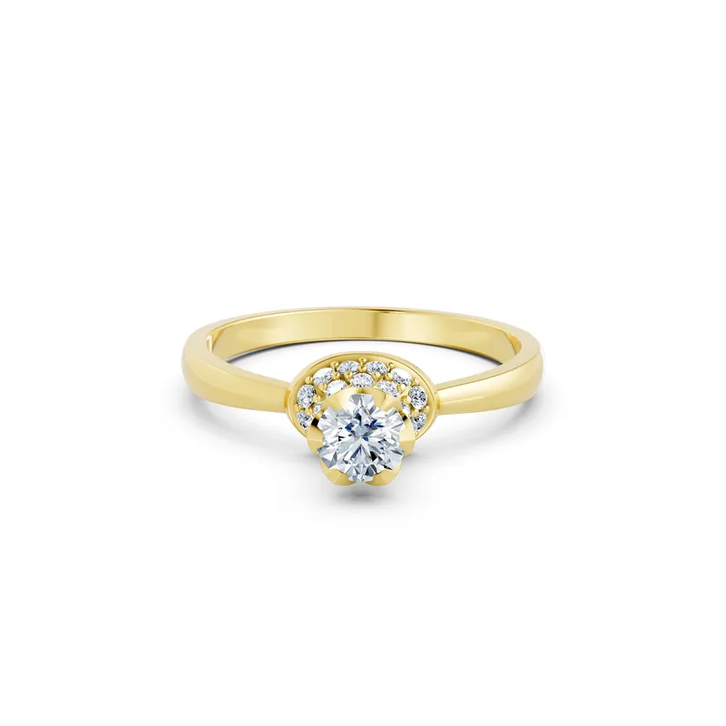 18K Gold Diamond Engagement Ring (R302) – Rings by Ivanka & Co
