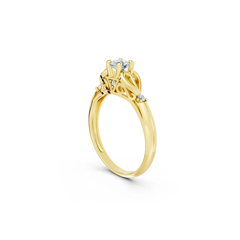 18K Gold Diamond Engagement Ring (R303) – Rings by Ivanka & Co