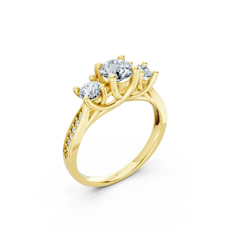 18K Gold Diamond Engagement Ring (R314) – Rings by Ivanka & Co