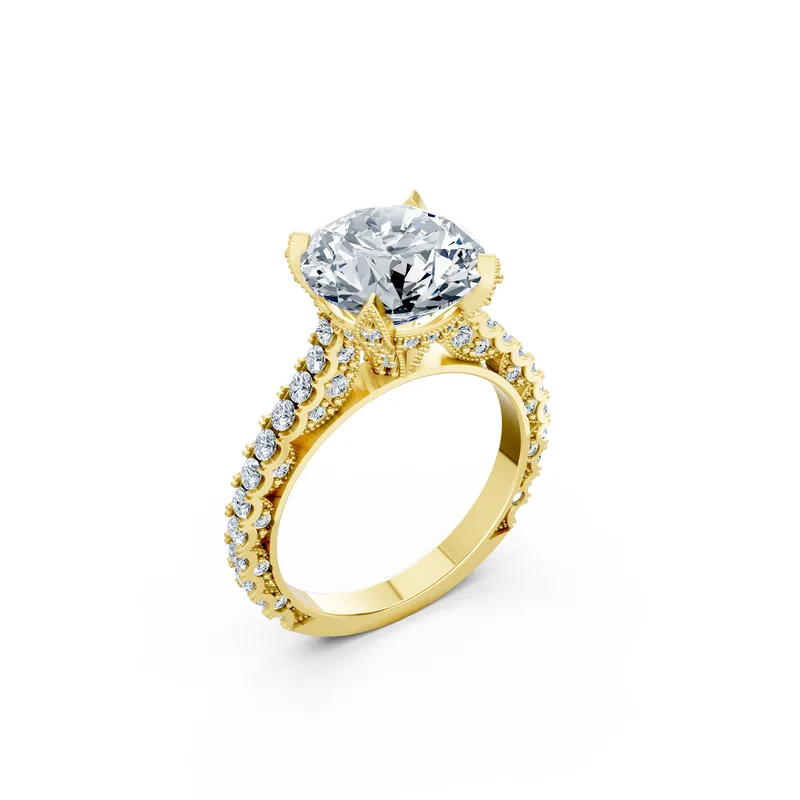 18K Gold Diamond Engagement Ring (R317) – Rings by Ivanka & Co
