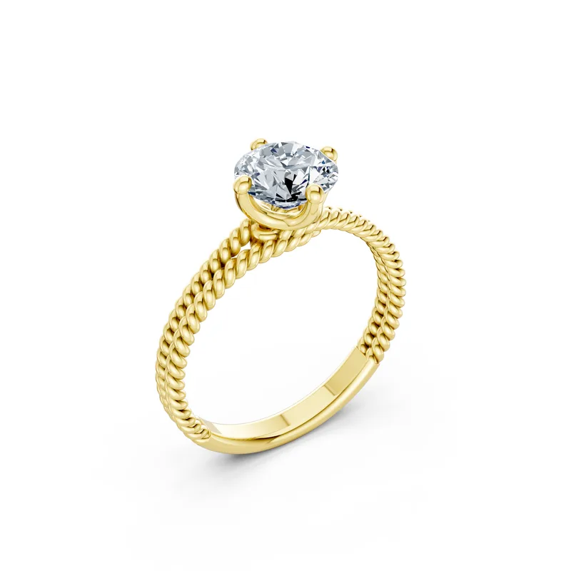 18K Gold Diamond Engagement Ring (R318 Dual color) – Rings by Ivanka & Co
