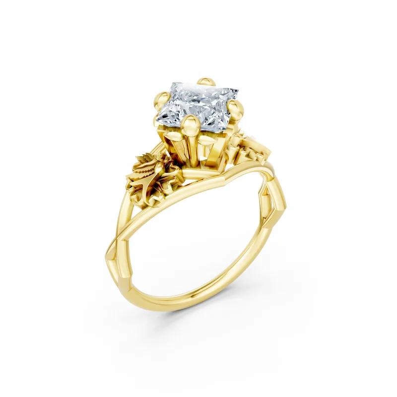 18K Gold Diamond Engagement Ring (R323) – Rings by Ivanka & Co