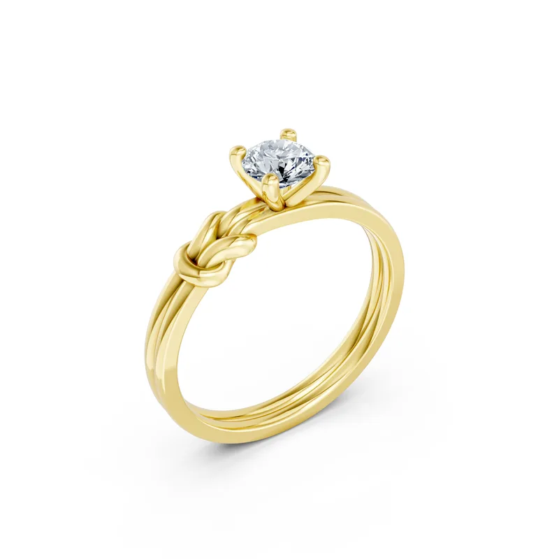 18K Gold Diamond Engagement Ring (R326) – Rings by Ivanka & Co