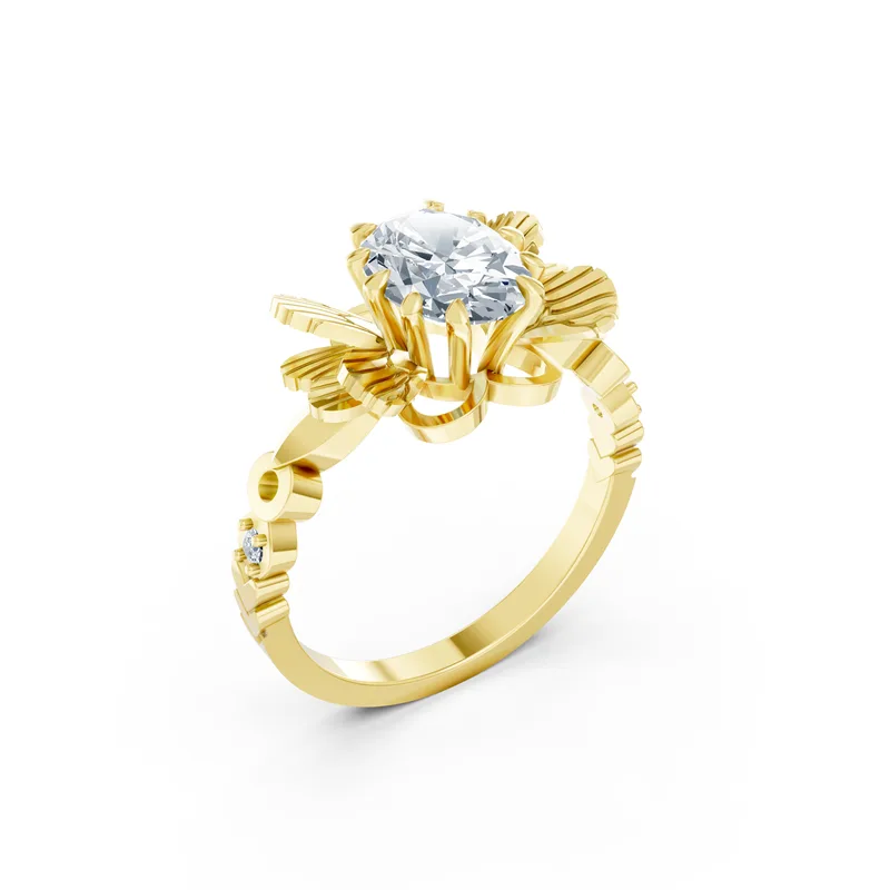 18K Gold Diamond Engagement Ring (R329) – Rings by Ivanka & Co