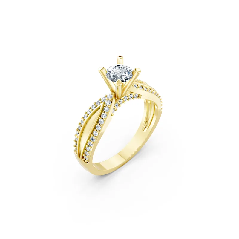 18K Gold Diamond Engagement Ring (R332) – Rings by Ivanka & Co