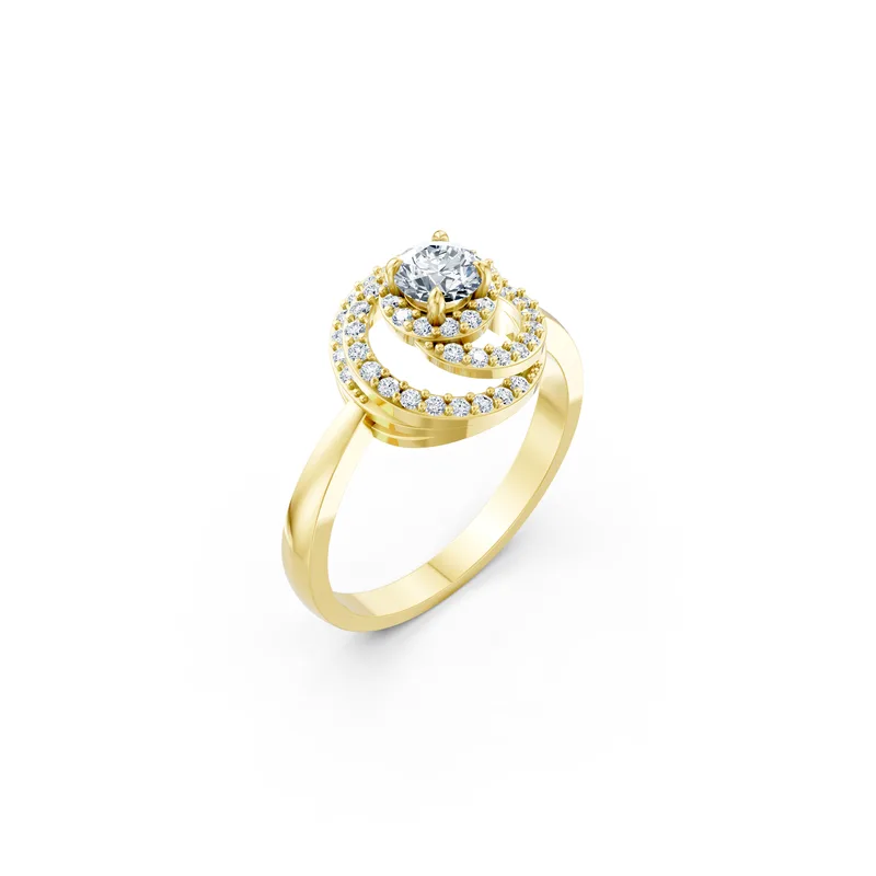 18K Gold Diamond Engagement Ring (R333) – Rings by Ivanka & Co