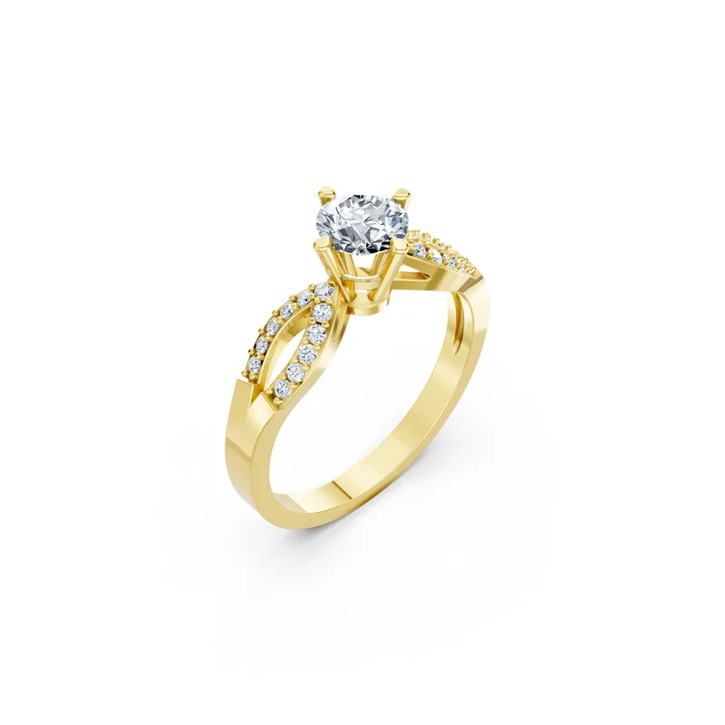 18K Gold Diamond Engagement Ring (R336) – Rings by Ivanka & Co