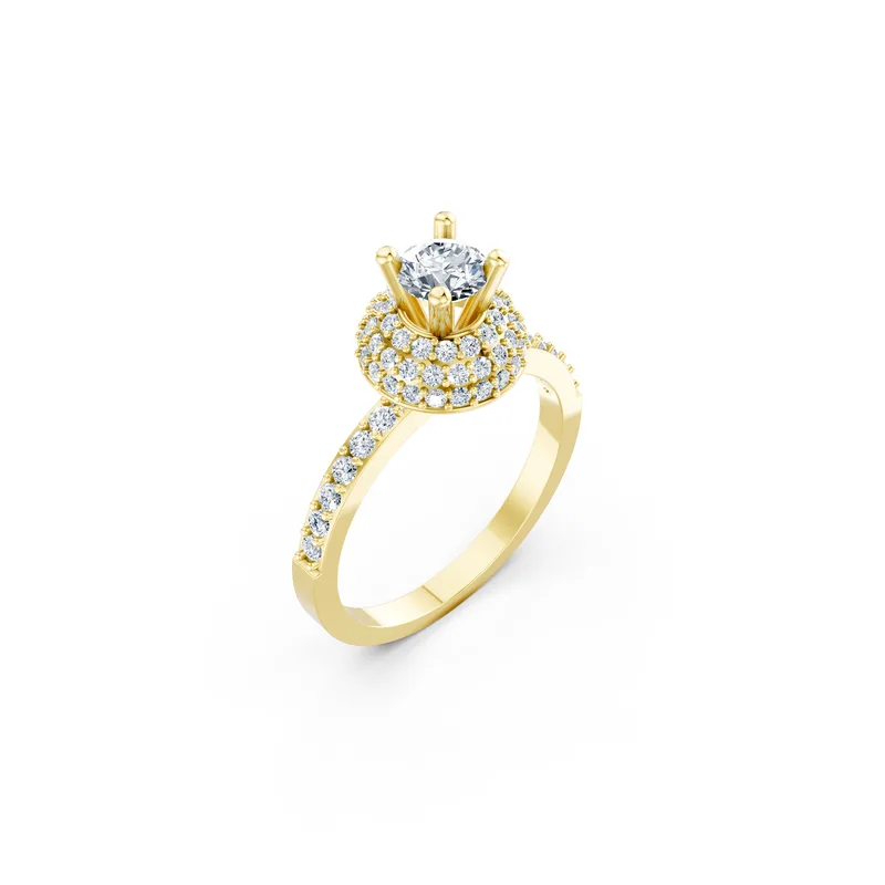 18K Gold Diamond Engagement Ring (R338) – Rings by Ivanka & Co