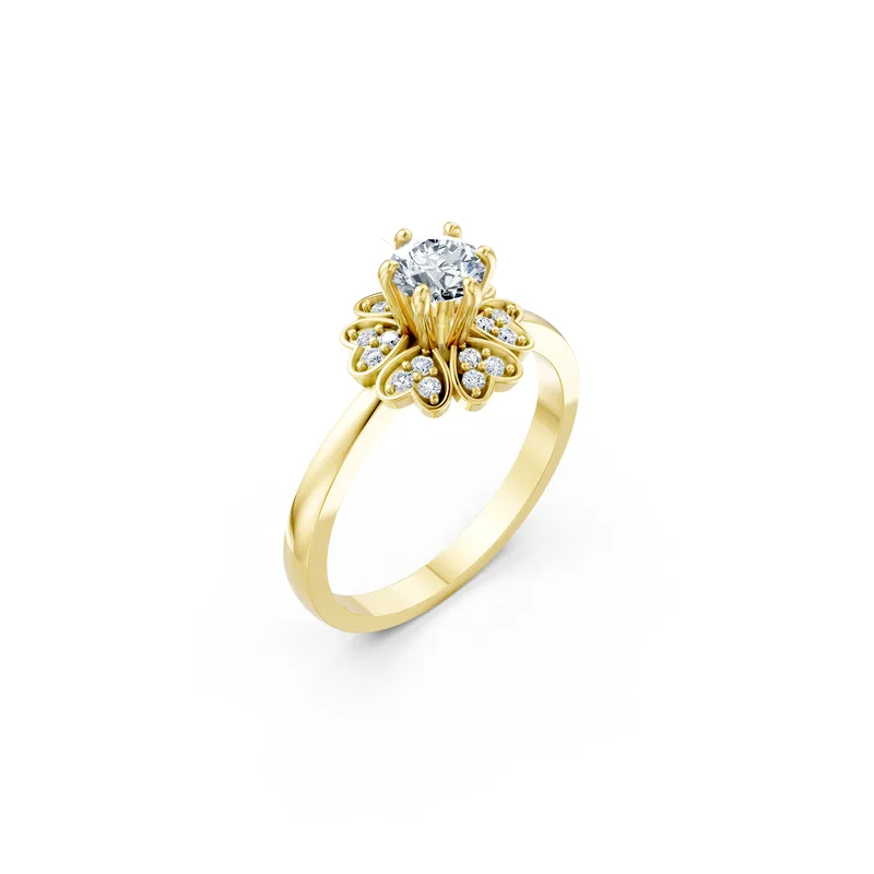 18K Gold Diamond Engagement Ring (R339) – Rings by Ivanka & Co