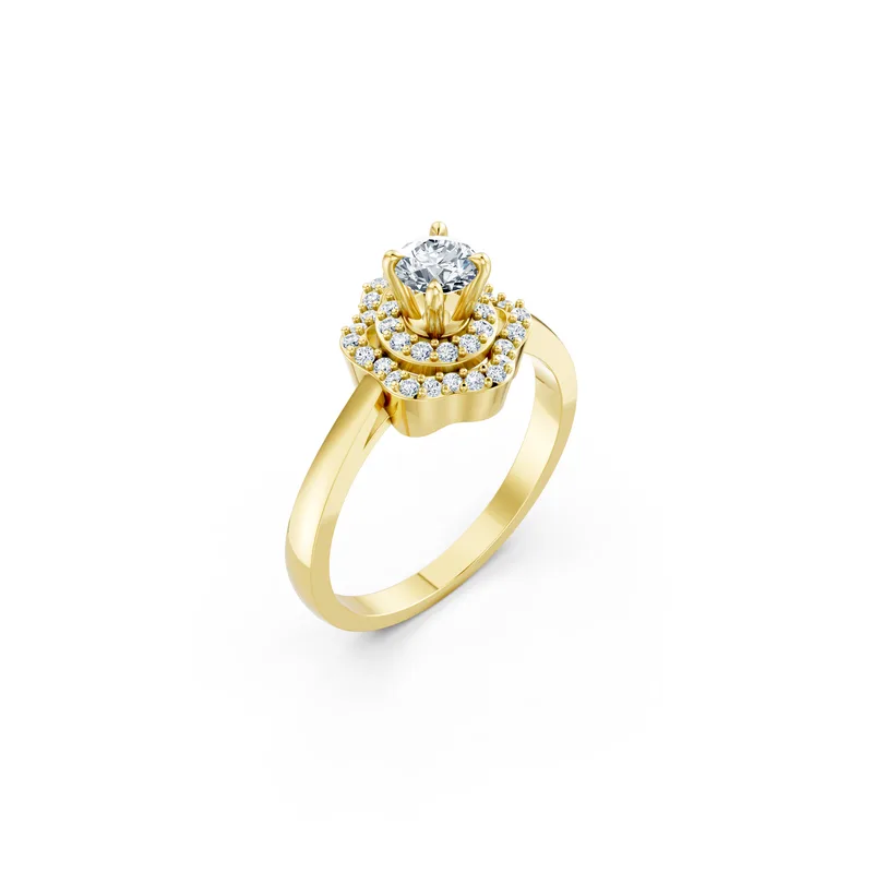 18K Gold Diamond Engagement Ring (R340) – Rings by Ivanka & Co