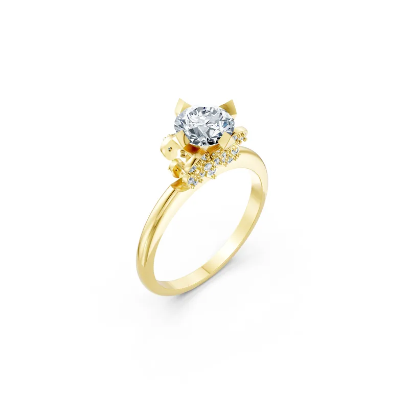 18K Gold Diamond Engagement Ring (R343) – Rings by Ivanka & Co