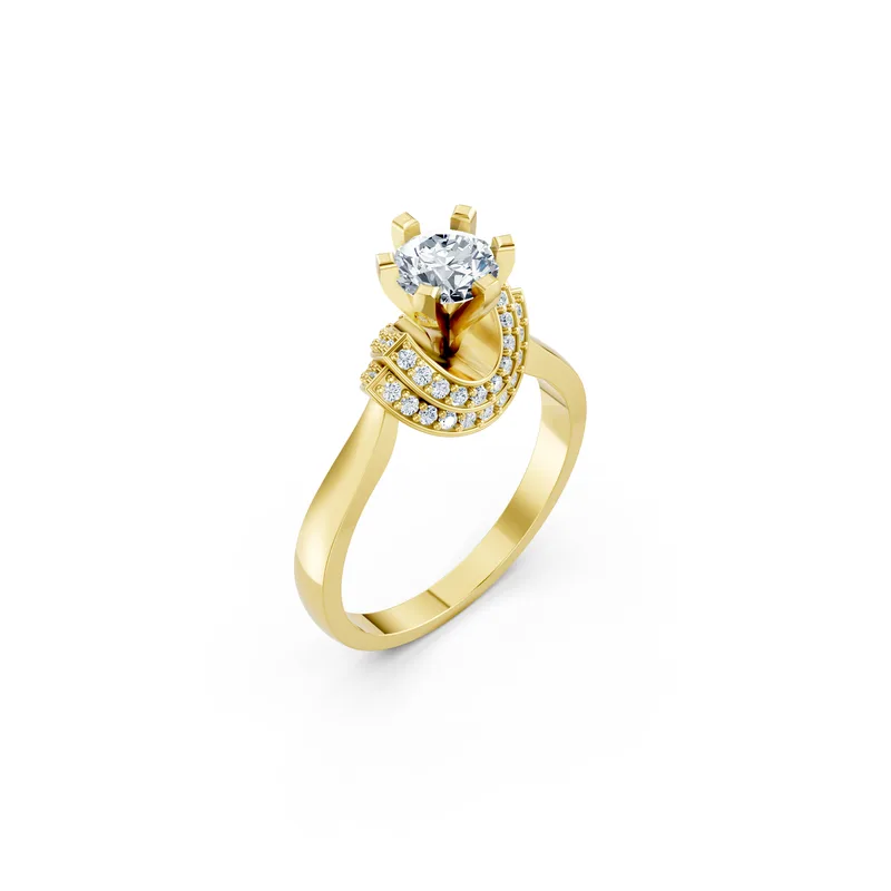 18K Gold Diamond Engagement Ring (R344) – Rings by Ivanka & Co