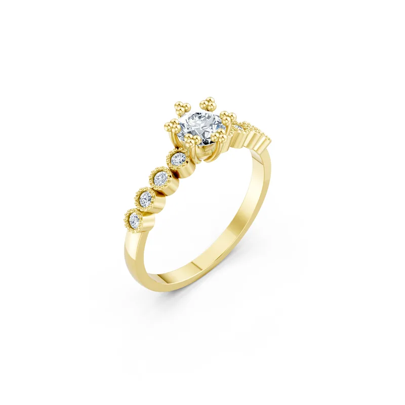 18K Gold Diamond Engagement Ring (R346) – Rings by Ivanka & Co