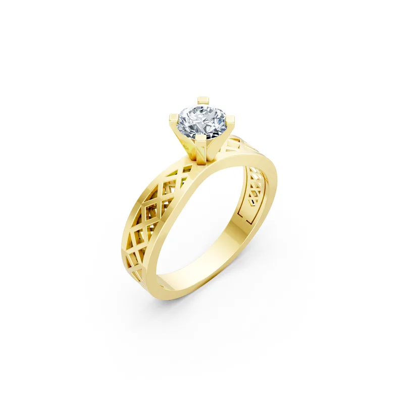 18K Gold Diamond Engagement Ring (R348) – Rings by Ivanka & Co