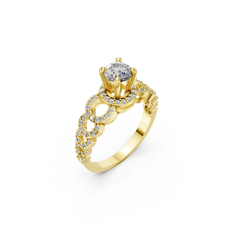 18K Gold Diamond Engagement Ring (R349) – Rings by Ivanka & Co