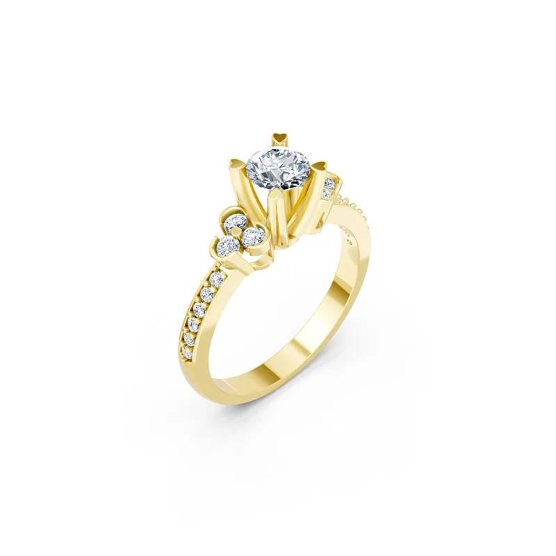 18K Gold Diamond Engagement Ring (R352) – Rings by Ivanka & Co