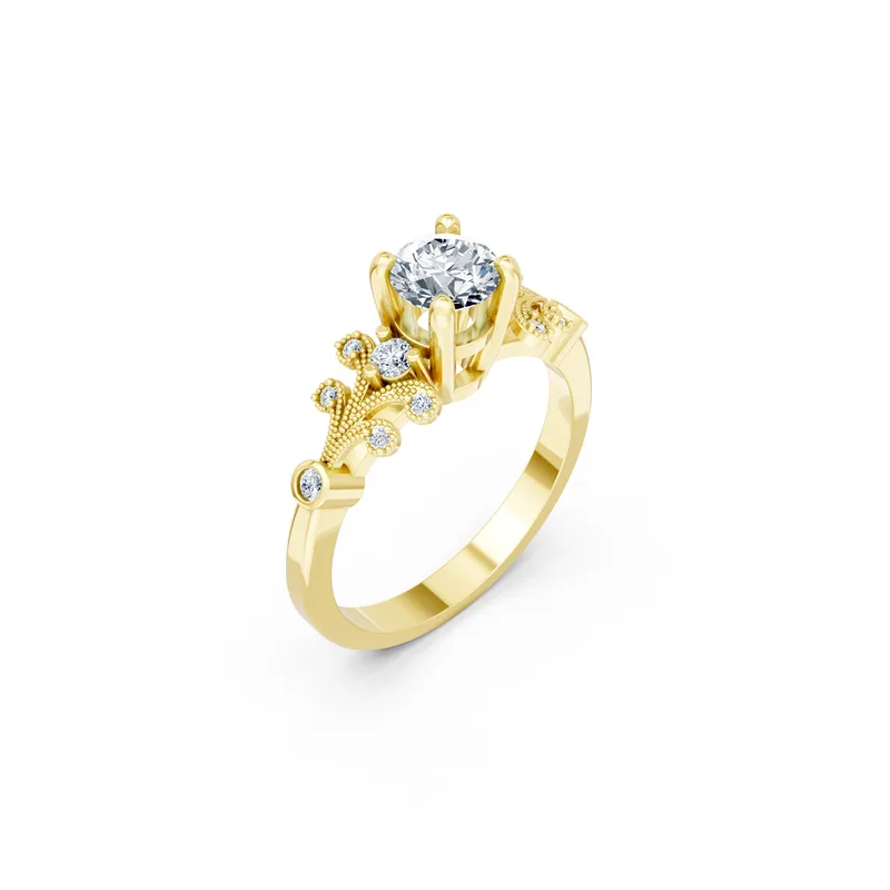 18K Gold Diamond Engagement Ring (R353) – Rings by Ivanka & Co