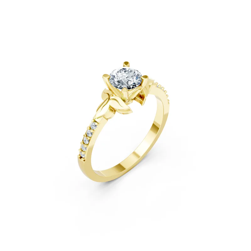 18K Gold Diamond Engagement Ring (R354) – Rings by Ivanka & Co