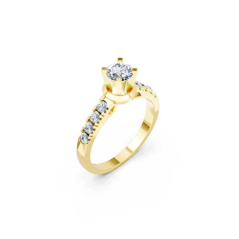 18K Gold Diamond Engagement Ring (R356) – Rings by Ivanka & Co
