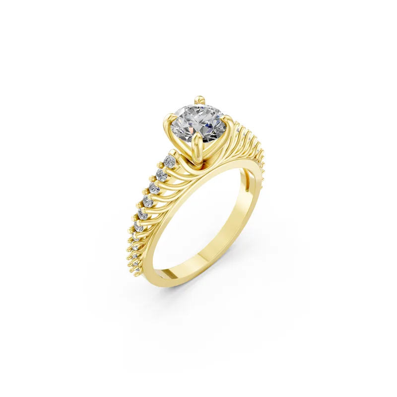 18K Gold Diamond Engagement Ring (R359) – Rings by Ivanka & Co