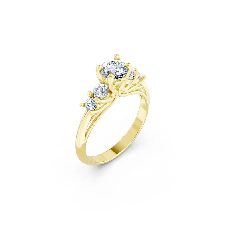 18K Gold Diamond Engagement Ring (R360) – Rings by Ivanka & Co