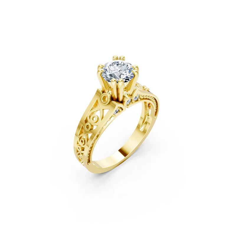 18K Gold Diamond Engagement Ring (R366) – Rings by Ivanka & Co