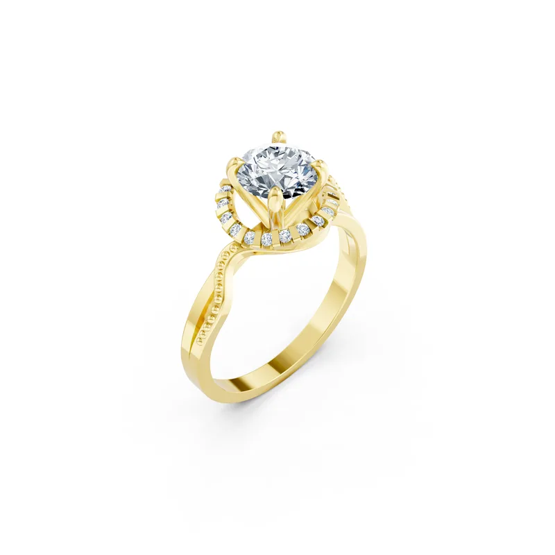 18K Gold Diamond Engagement Ring (R367) – Rings by Ivanka & Co