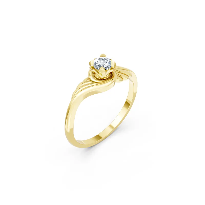 18K Gold Diamond Engagement Ring (R368) – Rings by Ivanka & Co