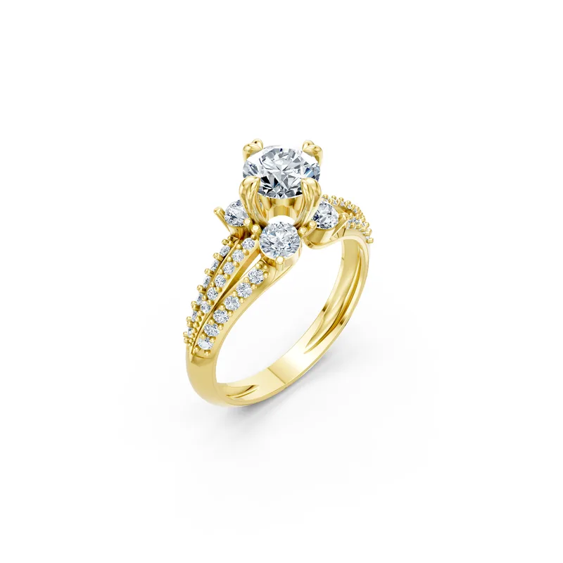 18K Gold Diamond Engagement Ring (R392) – Rings by Ivanka & Co