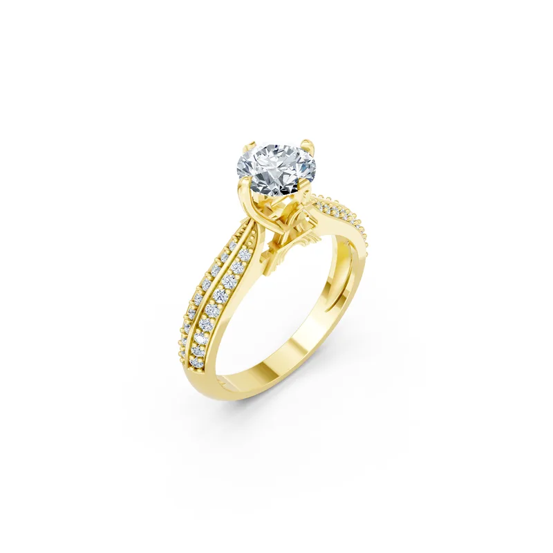 18K Gold Diamond Engagement Ring (R393) – Rings by Ivanka & Co
