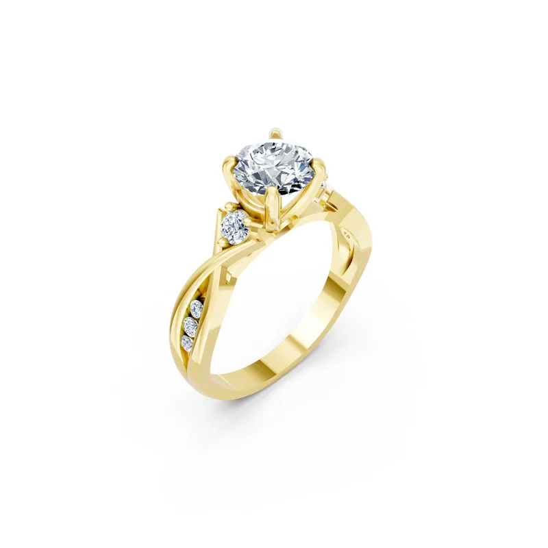 18K Gold Diamond Engagement Ring (R397) – Rings by Ivanka & Co