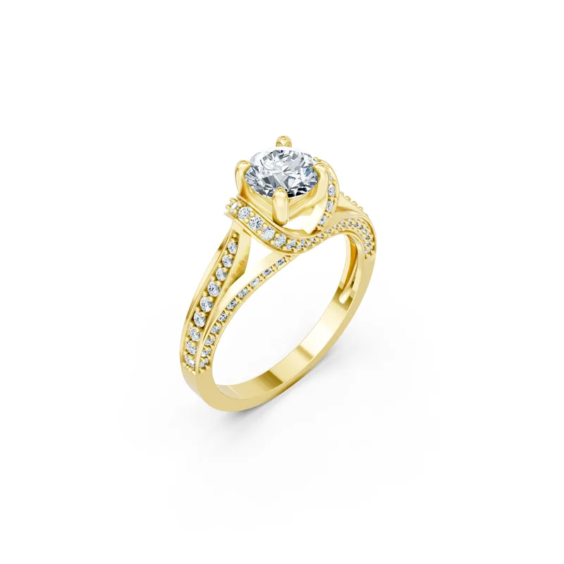 18K Gold Diamond Engagement Ring (R399) – Rings by Ivanka & Co