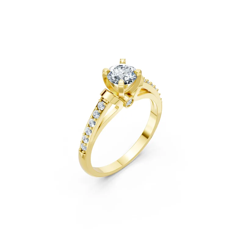 18K Gold Diamond Engagement Ring (R401) – Rings by Ivanka & Co
