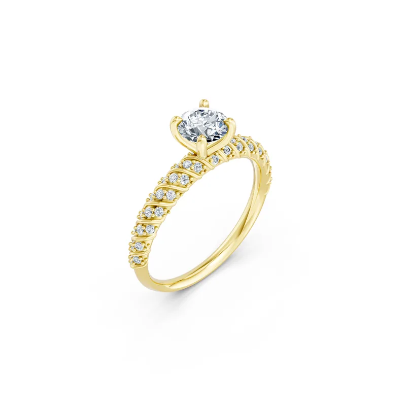 18K Gold Diamond Engagement Ring (R402) – Rings by Ivanka & Co