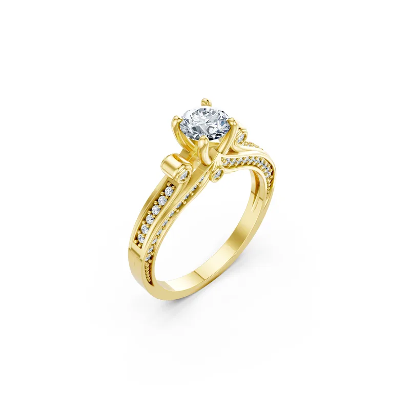18K Gold Diamond Engagement Ring (R405) – Rings by Ivanka & Co