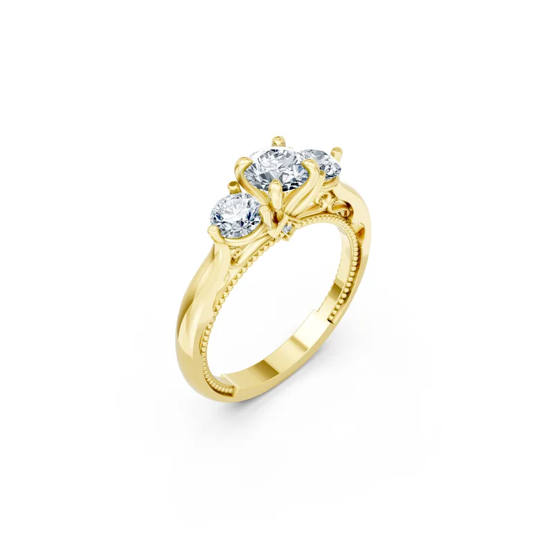 18K Gold Diamond Engagement Ring (R406) – Rings by Ivanka & Co