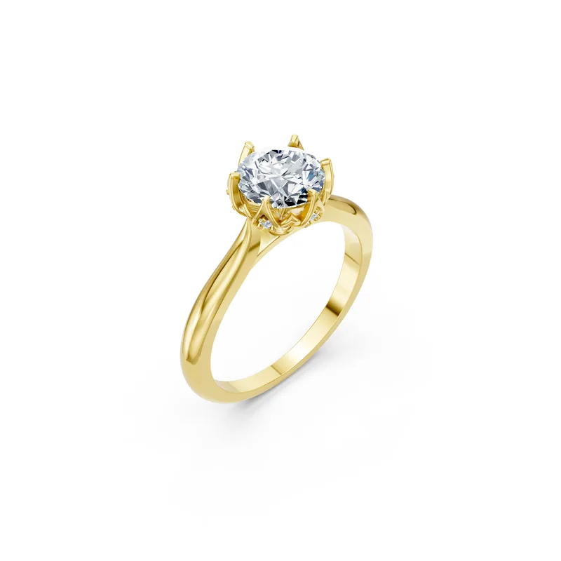 18K Gold Diamond Engagement Ring (R408) – Rings by Ivanka & Co