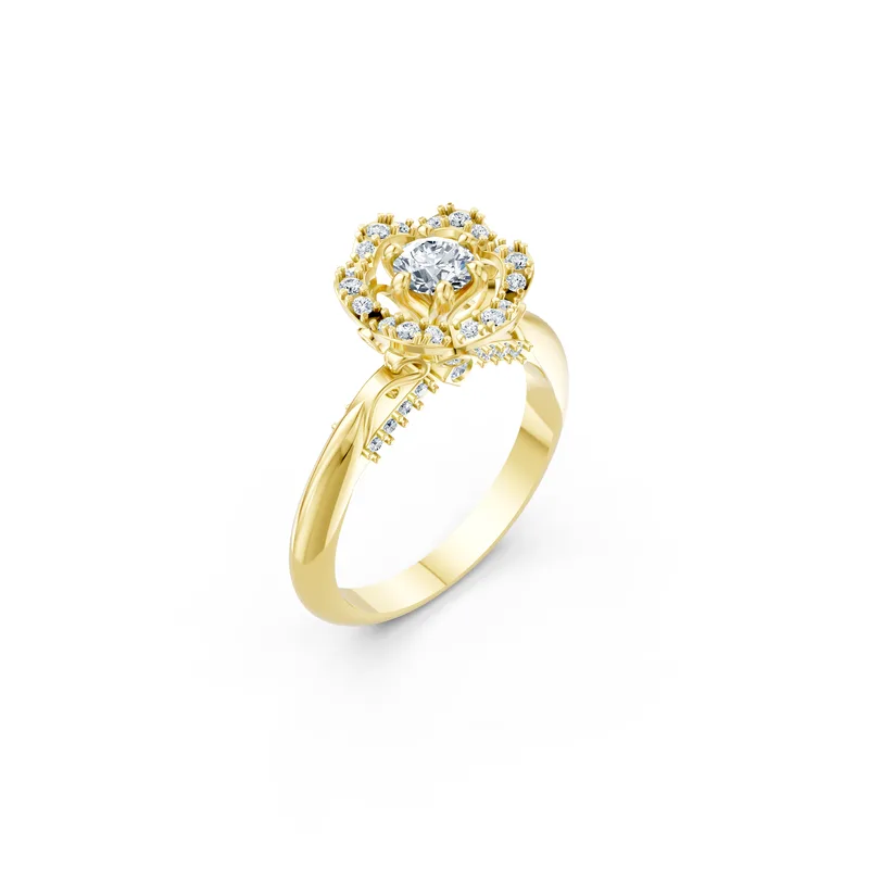 18K Gold Diamond Engagement Ring (R412) – Rings by Ivanka & Co