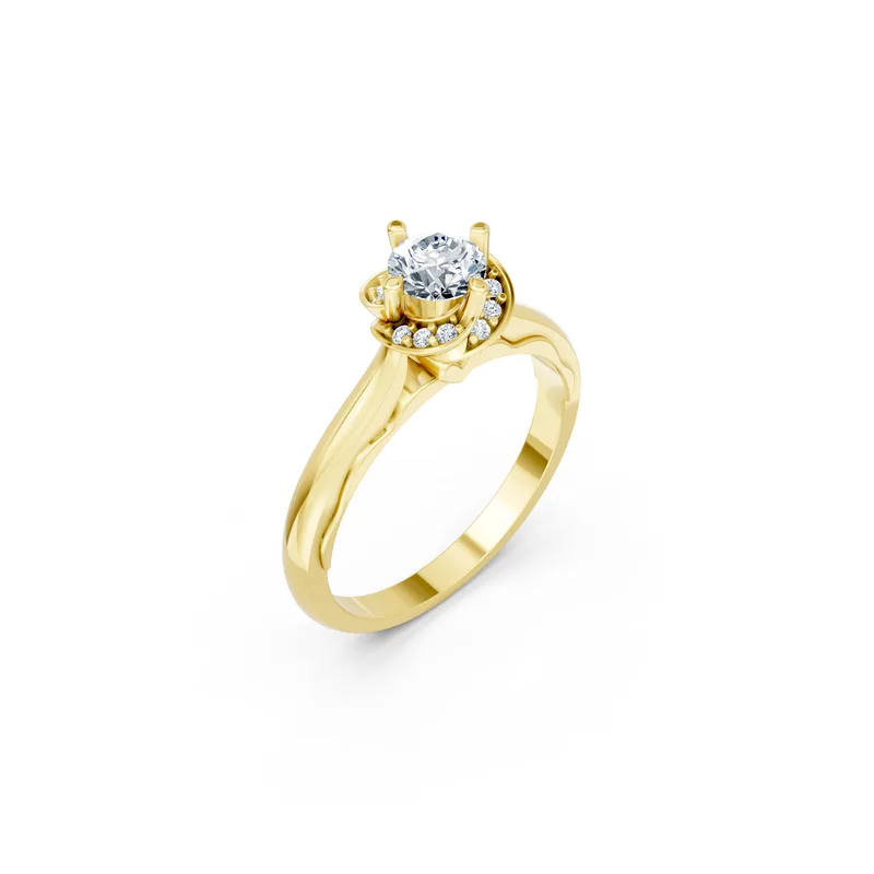 18K Gold Diamond Engagement Ring (R413) – Rings by Ivanka & Co