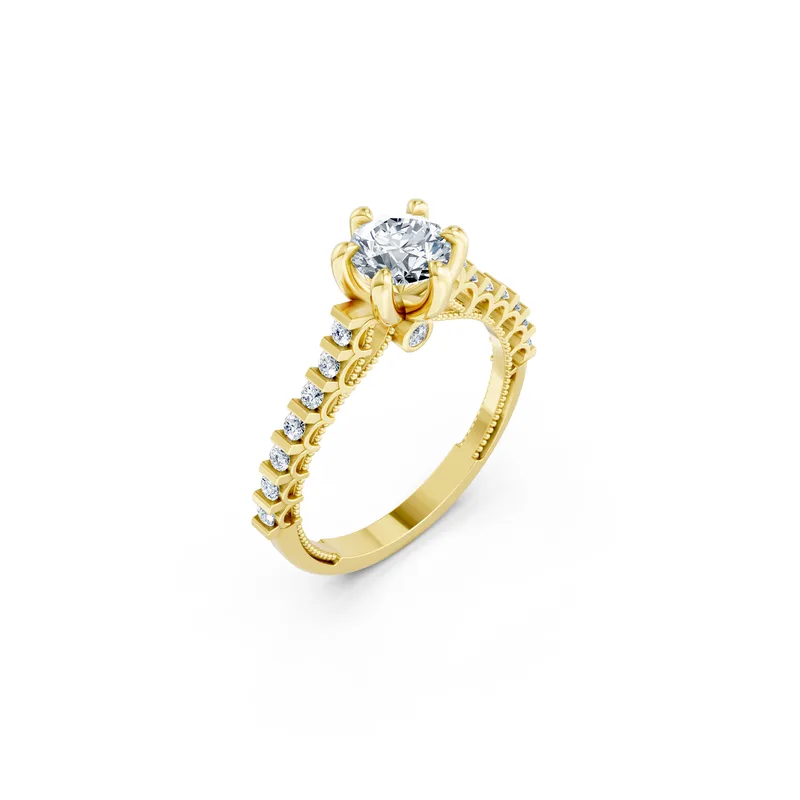 18K Gold Diamond Engagement Ring (R416) – Rings by Ivanka & Co