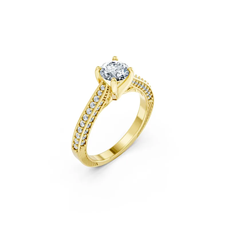 18K Gold Diamond Engagement Ring (R417) – Rings by Ivanka & Co
