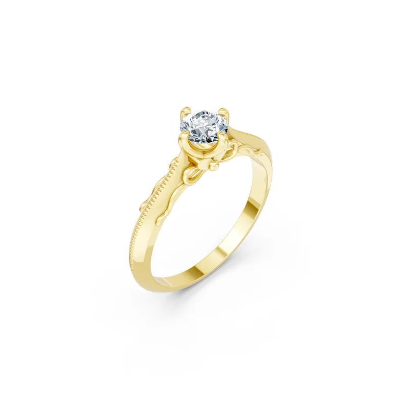 18K Gold Diamond Engagement Ring (R419) – Rings by Ivanka & Co