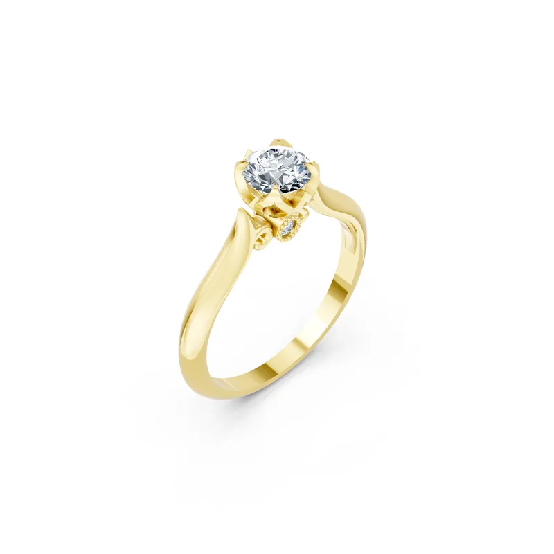 18K Gold Diamond Engagement Ring (R420) – Rings by Ivanka & Co