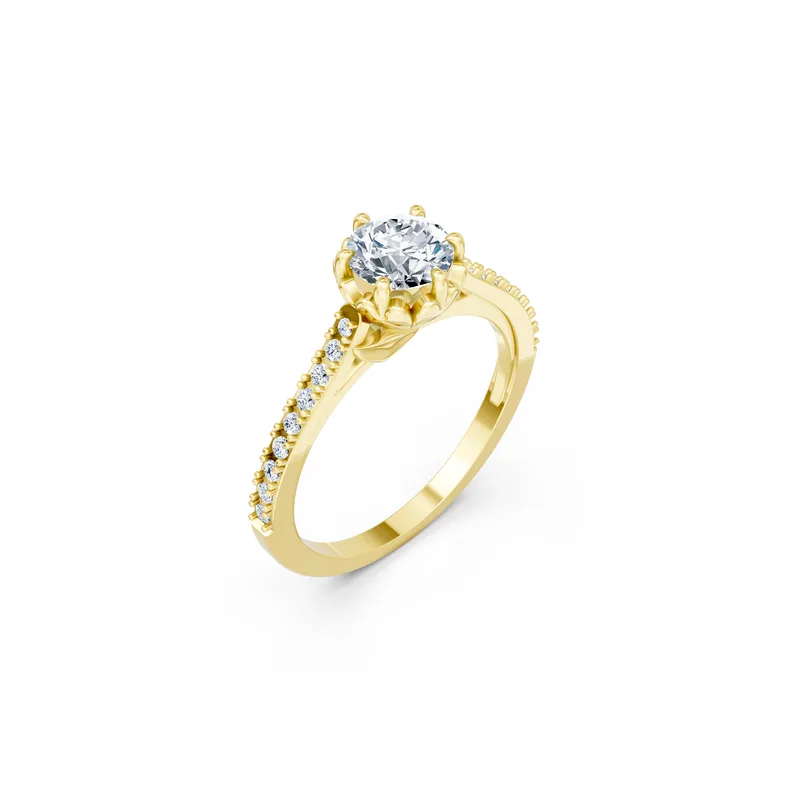 18K Gold Diamond Engagement Ring (R421) – Rings by Ivanka & Co