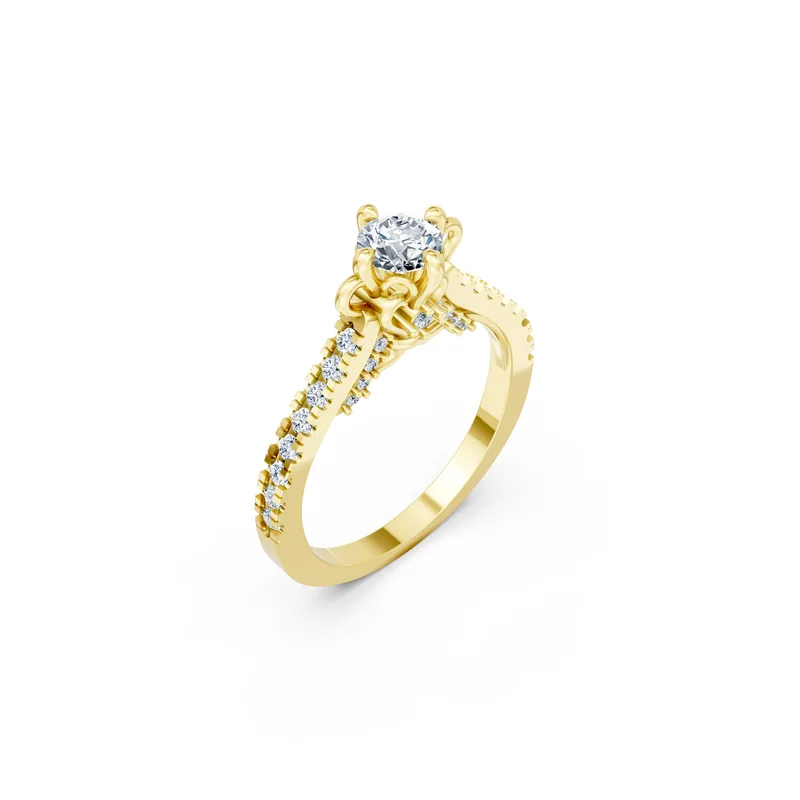 18K Gold Diamond Engagement Ring (R424) – Rings by Ivanka & Co