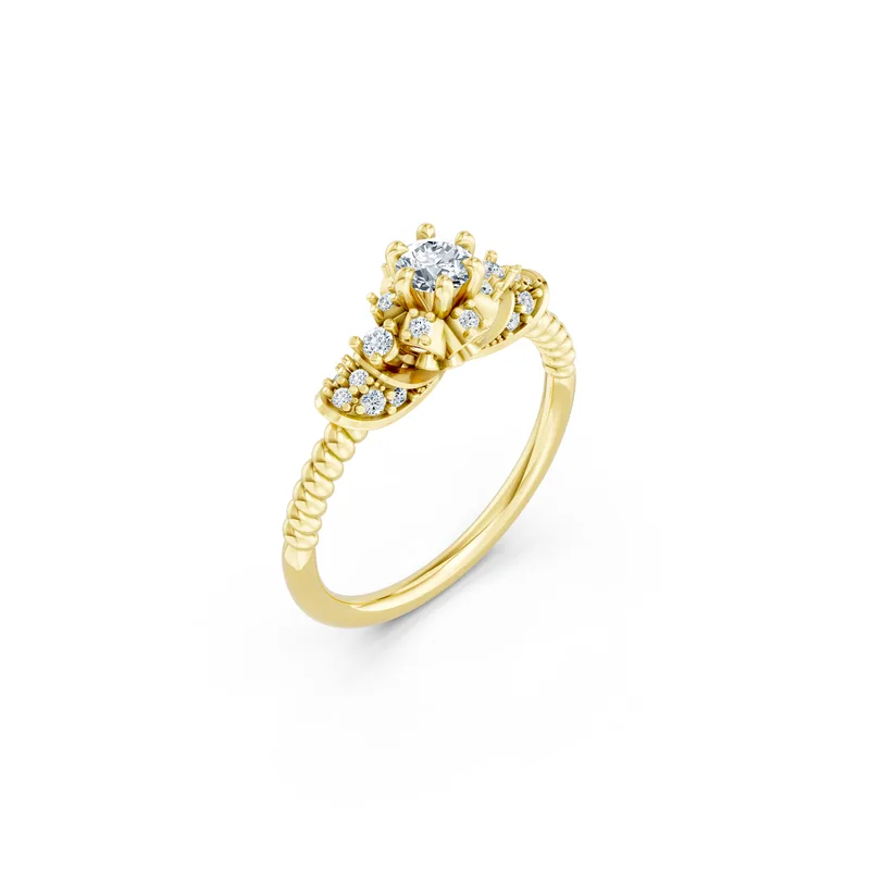 18K Gold Diamond Engagement Ring (R426) – Rings by Ivanka & Co