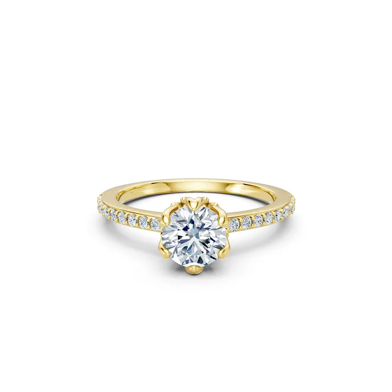 18K Gold Diamond Engagement Ring (R433) – Rings by Ivanka & Co