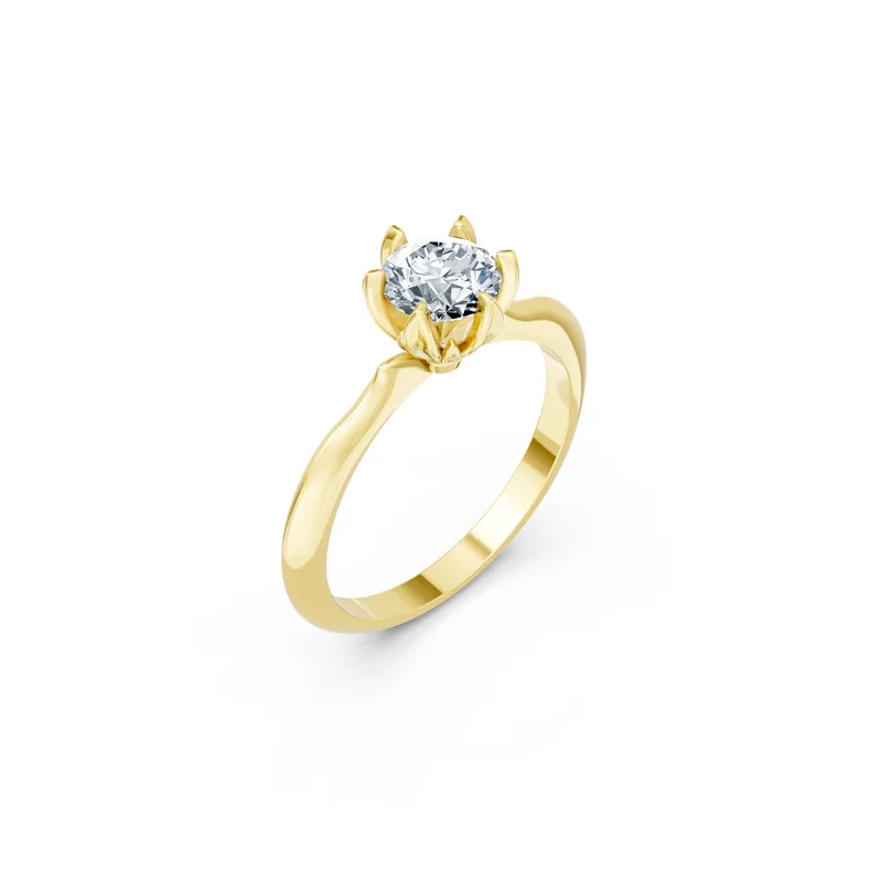 18K Gold Diamond Engagement Ring (R434) – Rings by Ivanka & Co
